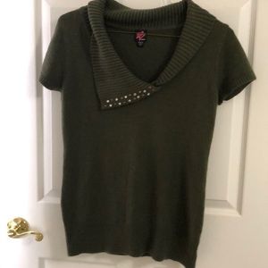 Bebe short sleeve tunic sweater